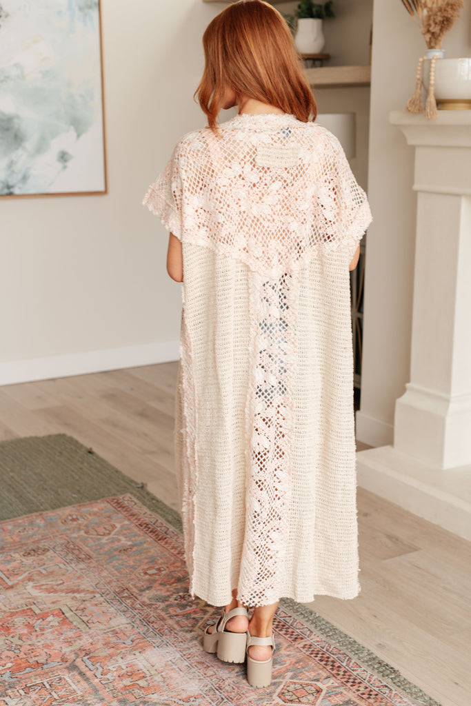 A Little Defiant Crochet Duster Kimono -5/2/2024-Layers-Timber Brooke Boutique, Online Women's Fashion Boutique in Amarillo, Texas