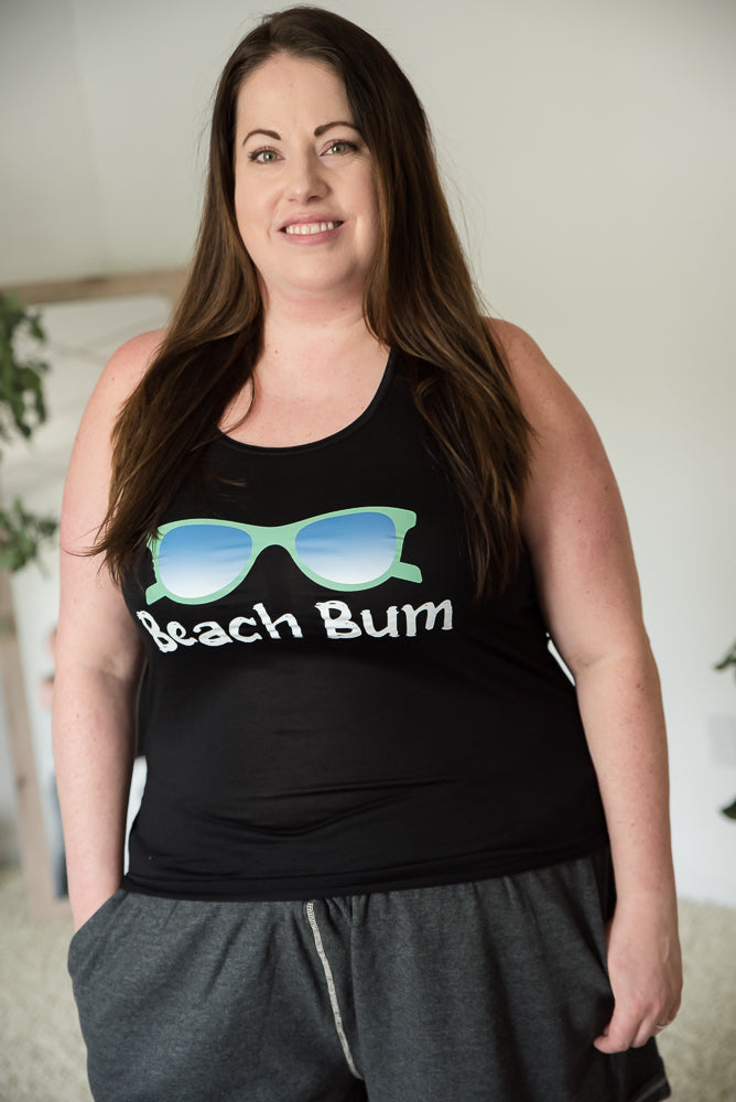 Beach Bum Graphic Tank-BT Graphic Tee-Timber Brooke Boutique, Online Women's Fashion Boutique in Amarillo, Texas
