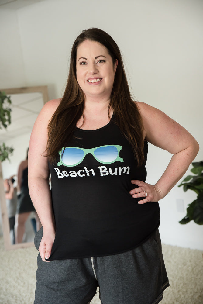 Beach Bum Graphic Tank-BT Graphic Tee-Timber Brooke Boutique, Online Women's Fashion Boutique in Amarillo, Texas