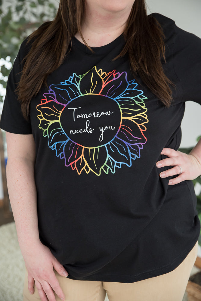 Tomorrow Needs You Graphic Tee-BT Graphic Tee-Timber Brooke Boutique, Online Women's Fashion Boutique in Amarillo, Texas