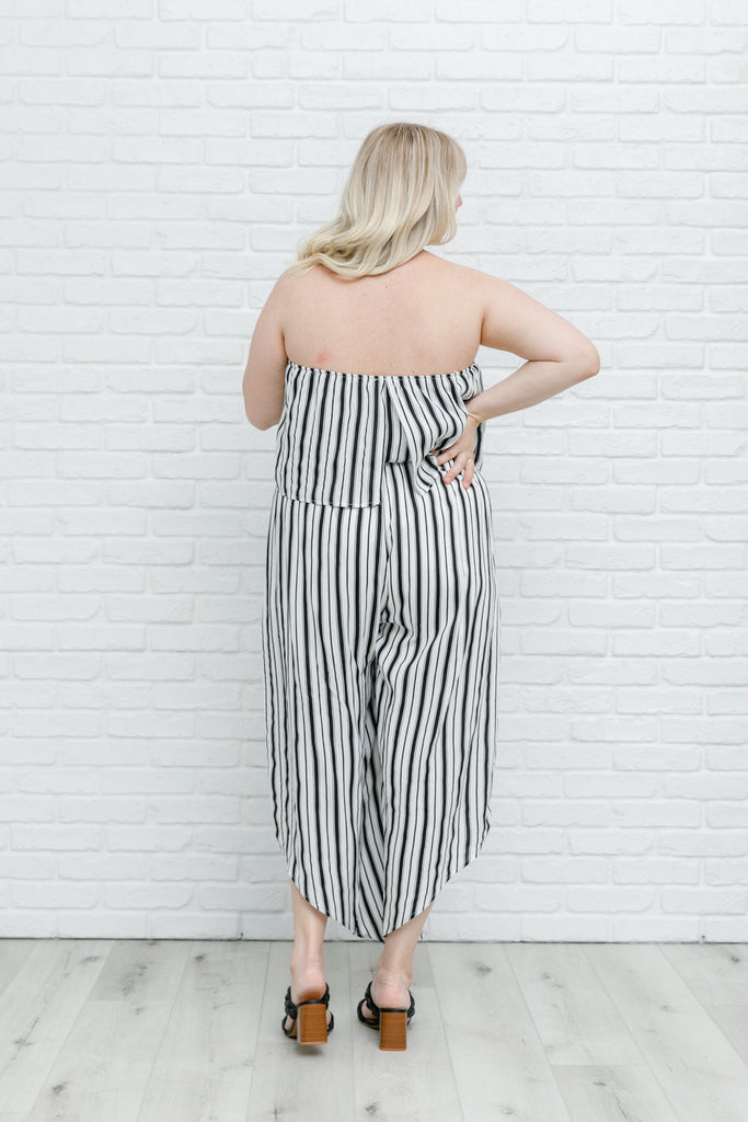 Modern Stripes Sleeveless Jumpsuit-Womens-Timber Brooke Boutique, Online Women's Fashion Boutique in Amarillo, Texas