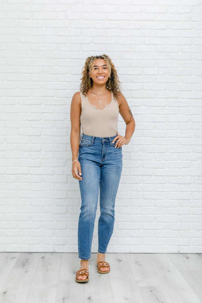 High Waist Slim Fit Jeans-Womens-Timber Brooke Boutique, Online Women's Fashion Boutique in Amarillo, Texas