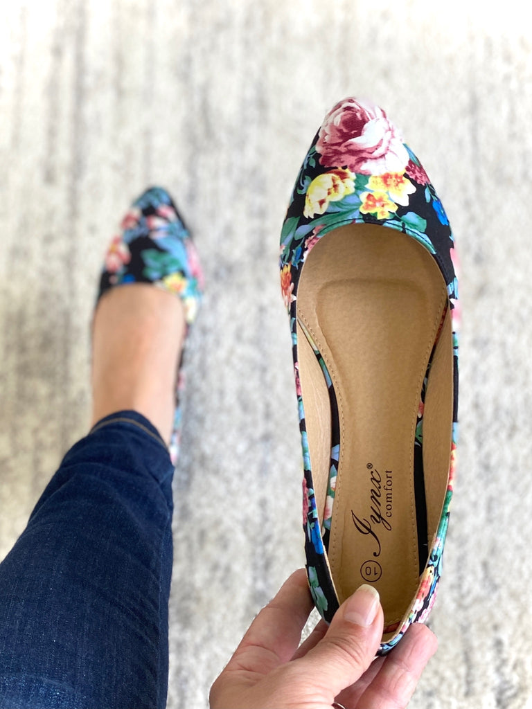 A Colorful Garden Flats-Red Shoe Lover-Timber Brooke Boutique, Online Women's Fashion Boutique in Amarillo, Texas