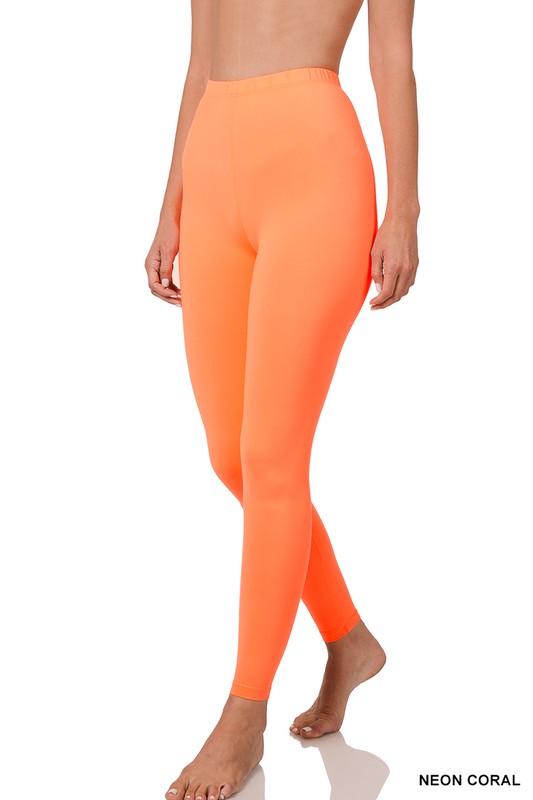 BRUSHED DTY MICROFIBER FULL LENGTH LEGGINGS-Timber Brooke Boutique, Online Women's Fashion Boutique in Amarillo, Texas