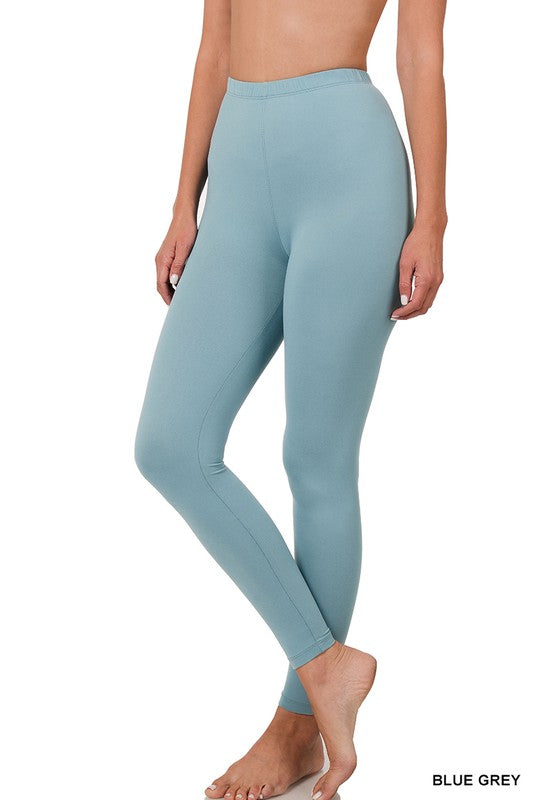 BRUSHED DTY MICROFIBER FULL LENGTH LEGGINGS-Timber Brooke Boutique, Online Women's Fashion Boutique in Amarillo, Texas