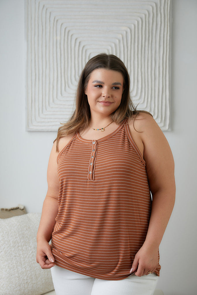 Tip Me Off Striped Tank-Tank Tops-Timber Brooke Boutique, Online Women's Fashion Boutique in Amarillo, Texas