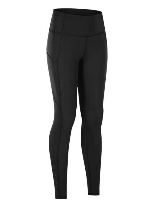 Wide Waistband Sports Leggings-Timber Brooke Boutique, Online Women's Fashion Boutique in Amarillo, Texas