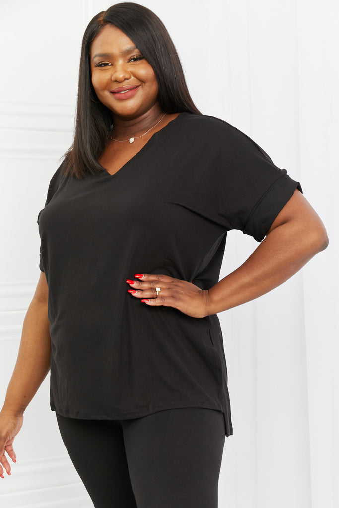 Zenana Self Love Full Size Brushed DTY Microfiber Lounge Set in Black-Timber Brooke Boutique, Online Women's Fashion Boutique in Amarillo, Texas