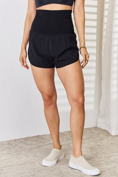Zenana Full Size High Waist Tummy Control Shorts-Timber Brooke Boutique, Online Women's Fashion Boutique in Amarillo, Texas