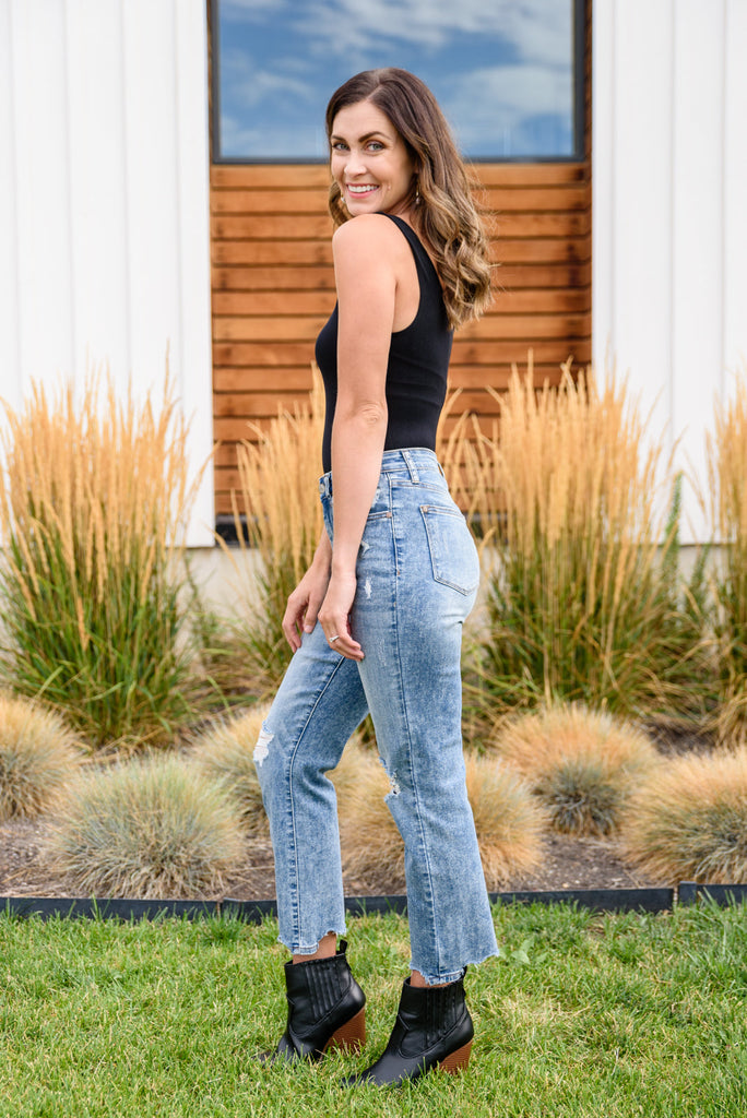 Cityscape Cropped Chew Hem-Womens-Timber Brooke Boutique, Online Women's Fashion Boutique in Amarillo, Texas