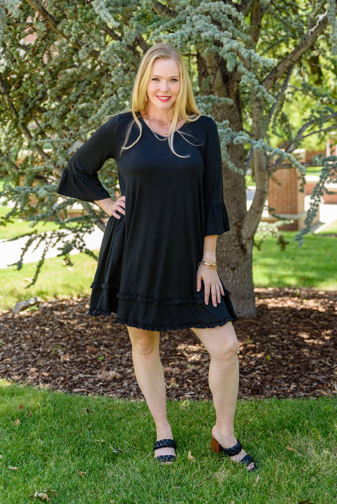 Coast Dress in Black-Womens-Timber Brooke Boutique, Online Women's Fashion Boutique in Amarillo, Texas