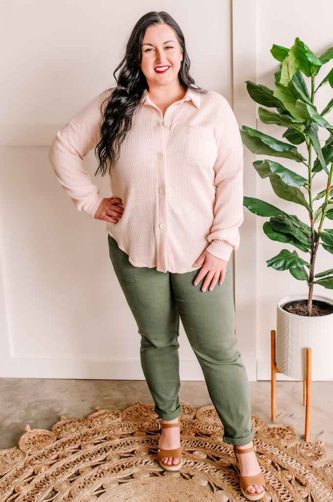 Spring Time Green Jogger Pants By Judy Blue-Timber Brooke Boutique, Online Women's Fashion Boutique in Amarillo, Texas