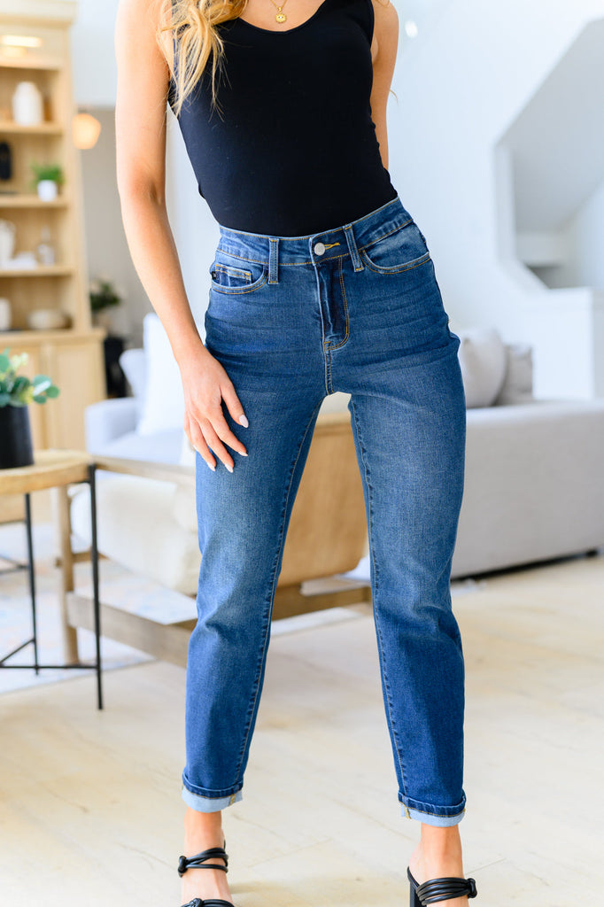 Downtown High Rise Boyfriend Jeans-Womens-Timber Brooke Boutique, Online Women's Fashion Boutique in Amarillo, Texas