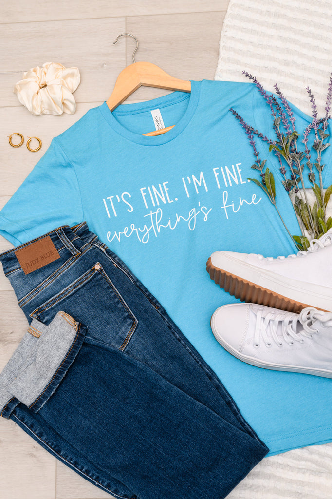 Everything's Fine Graphic Tee-Womens-Timber Brooke Boutique, Online Women's Fashion Boutique in Amarillo, Texas