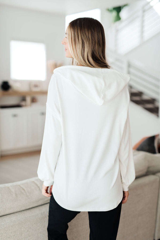 Happier Now Henley Hoodie in Ivory-Womens-Timber Brooke Boutique, Online Women's Fashion Boutique in Amarillo, Texas
