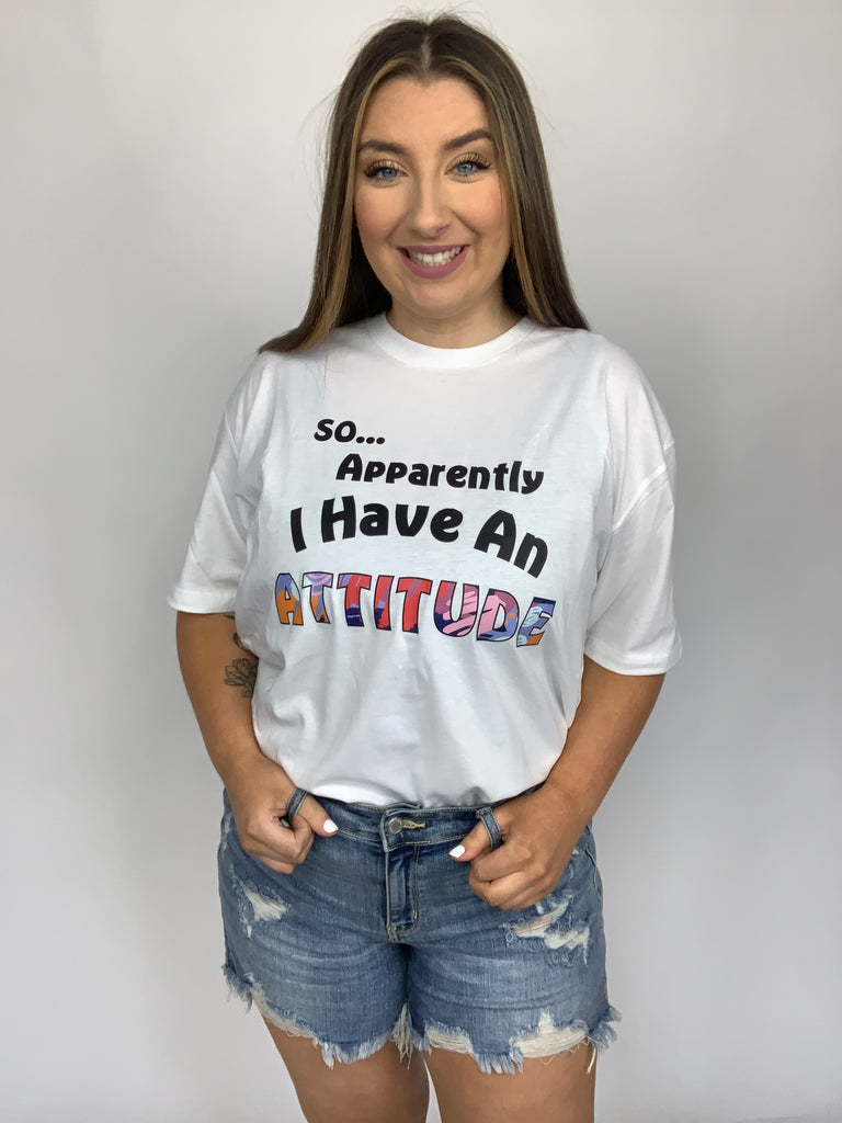 I Have an Attitude Graphic Tee-Graphic Tees-Timber Brooke Boutique, Online Women's Fashion Boutique in Amarillo, Texas