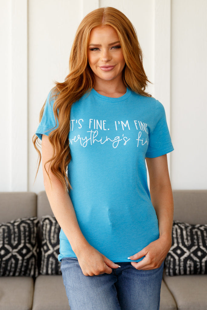 Everything's Fine Graphic Tee-Womens-Timber Brooke Boutique, Online Women's Fashion Boutique in Amarillo, Texas