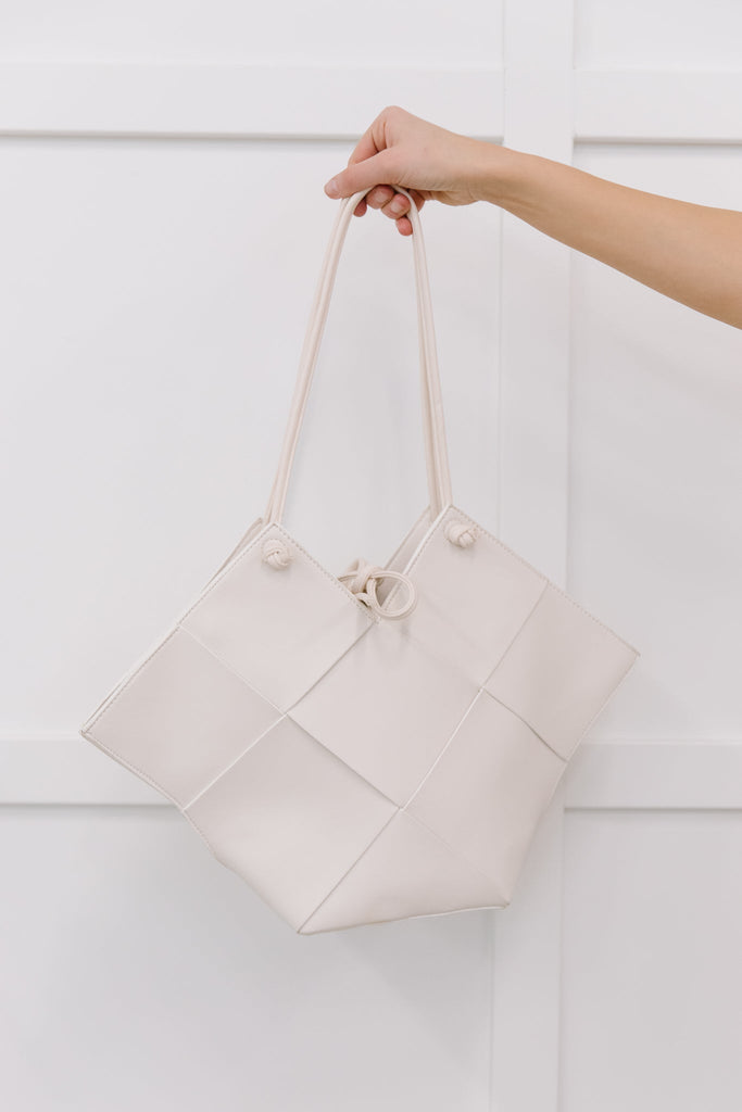 Woven Tote in White-Womens-Timber Brooke Boutique, Online Women's Fashion Boutique in Amarillo, Texas
