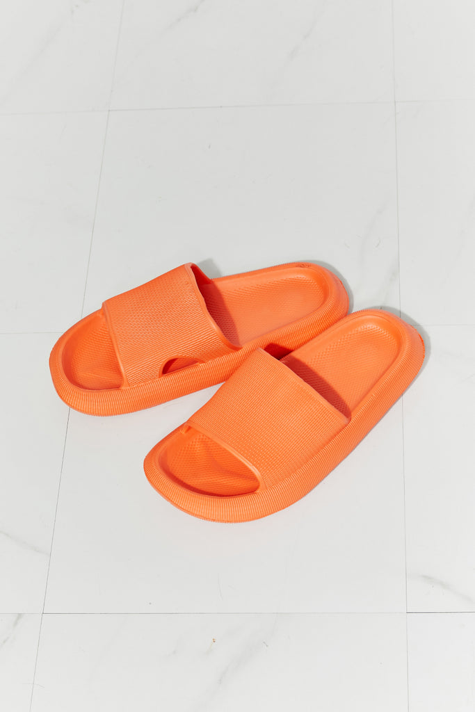 MMShoes Arms Around Me Open Toe Slide in Orange-Shoes-Timber Brooke Boutique, Online Women's Fashion Boutique in Amarillo, Texas