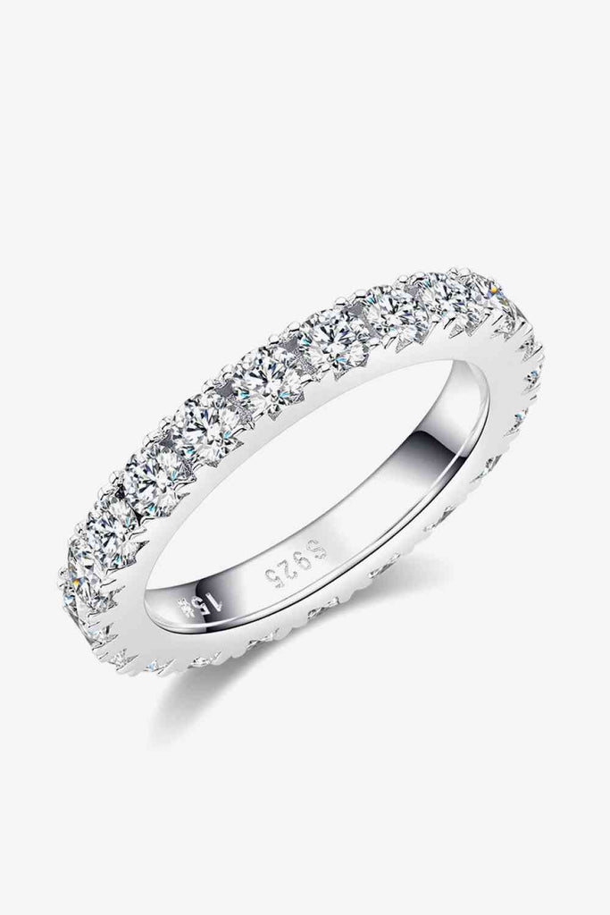 2.3 Carat Moissanite 925 Sterling Silver Eternity Ring-Timber Brooke Boutique, Online Women's Fashion Boutique in Amarillo, Texas