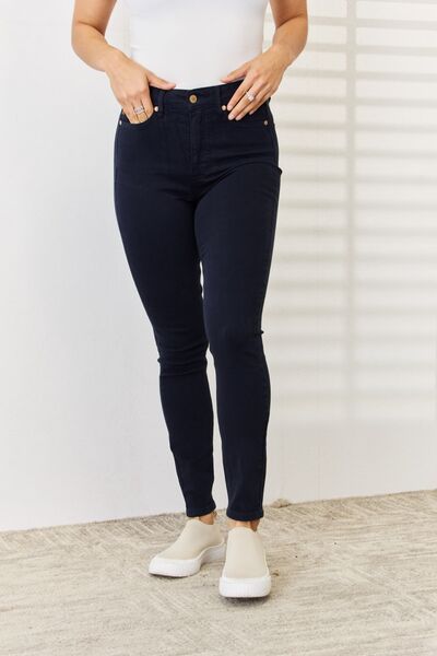 Judy Blue Full Size Garment Dyed Tummy Control Skinny Jeans-Timber Brooke Boutique, Online Women's Fashion Boutique in Amarillo, Texas