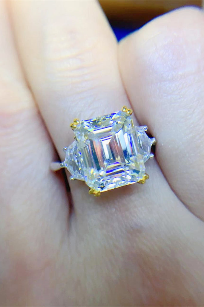 5 Carat Moissanite 925 Sterling Silver Ring-Timber Brooke Boutique, Online Women's Fashion Boutique in Amarillo, Texas