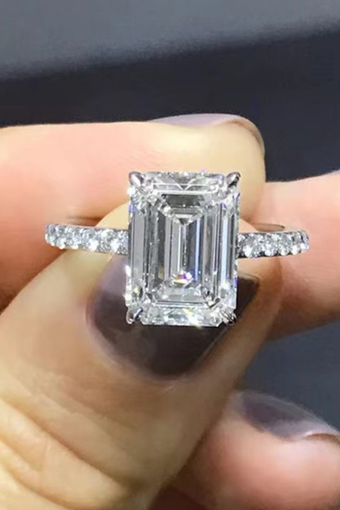 5 Carat Moissanite Side Stone Ring-Timber Brooke Boutique, Online Women's Fashion Boutique in Amarillo, Texas