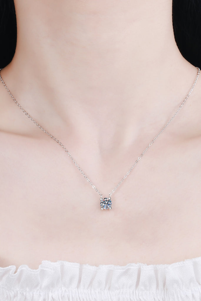 1 Carat Moissanite Chain Necklace-Timber Brooke Boutique, Online Women's Fashion Boutique in Amarillo, Texas