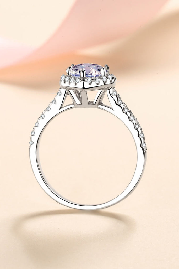 1 Carat Moissanite Heart-Shaped Ring-Timber Brooke Boutique, Online Women's Fashion Boutique in Amarillo, Texas