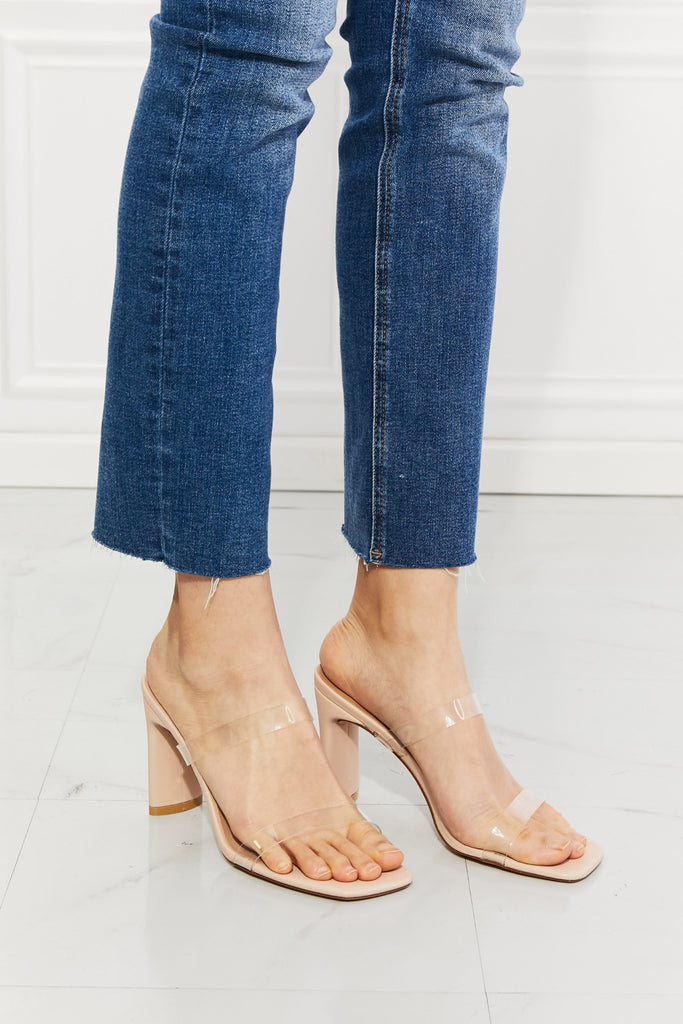 MMShoes Walking On Air Transparent Double Band Heeled Sandal-Timber Brooke Boutique, Online Women's Fashion Boutique in Amarillo, Texas