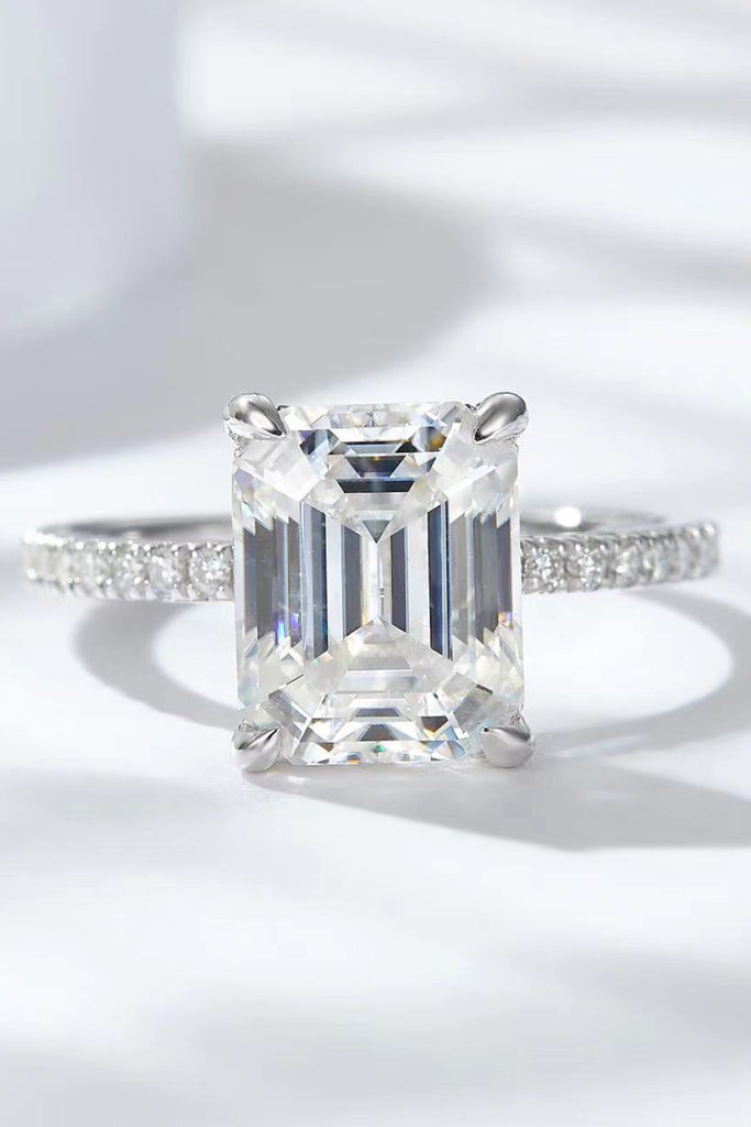 5 Carat Moissanite Side Stone Ring-Timber Brooke Boutique, Online Women's Fashion Boutique in Amarillo, Texas