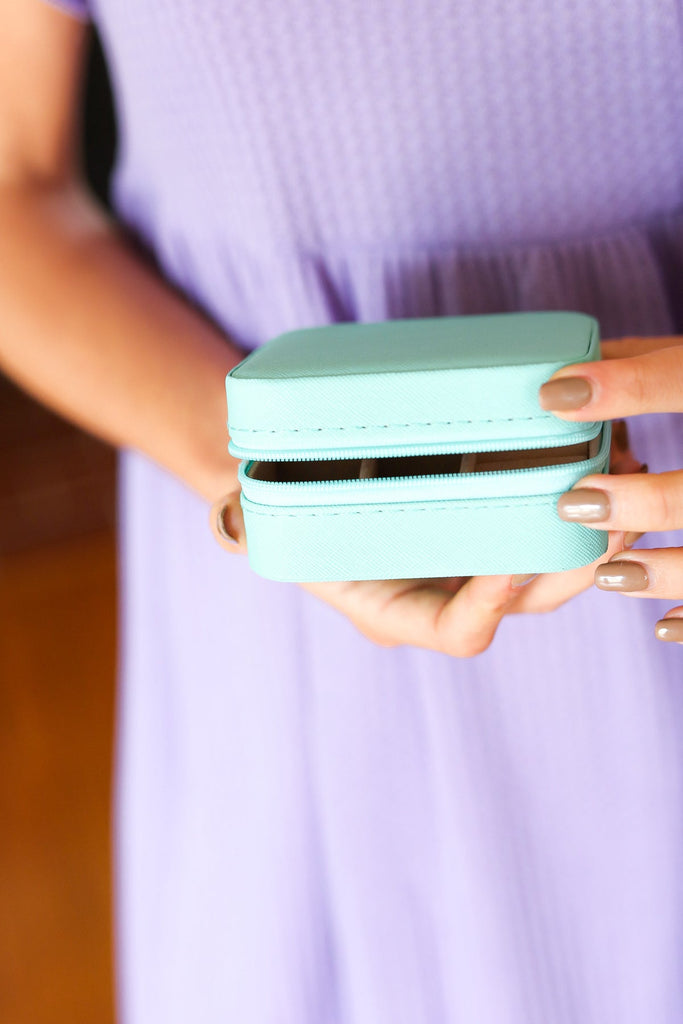 Turquoise Travel Jewelry Box-Timber Brooke Boutique, Online Women's Fashion Boutique in Amarillo, Texas