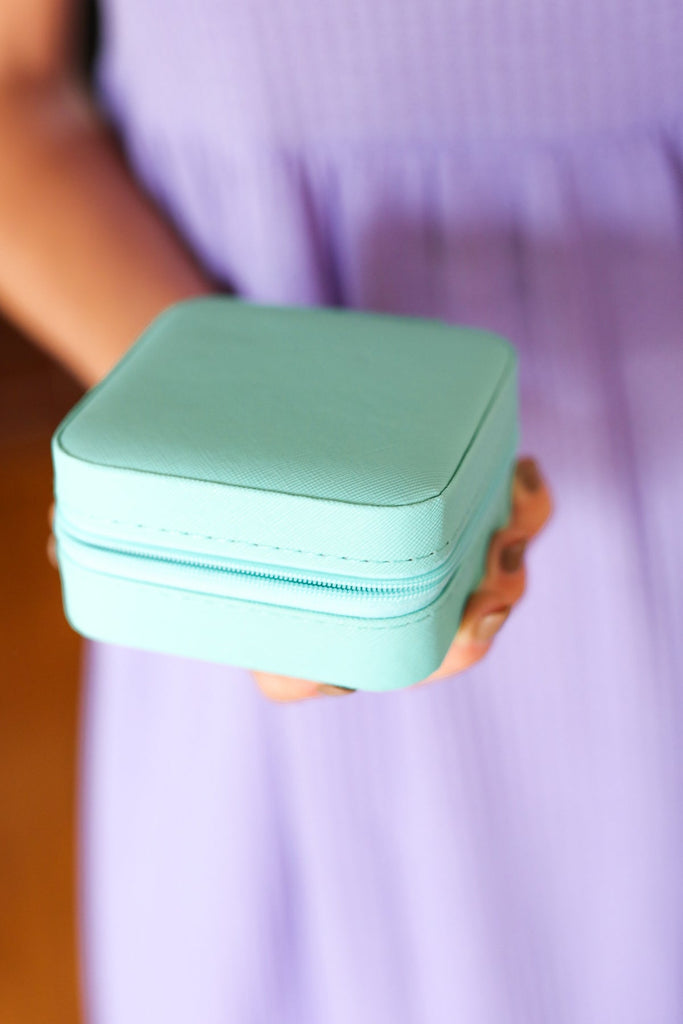 Turquoise Travel Jewelry Box-Timber Brooke Boutique, Online Women's Fashion Boutique in Amarillo, Texas