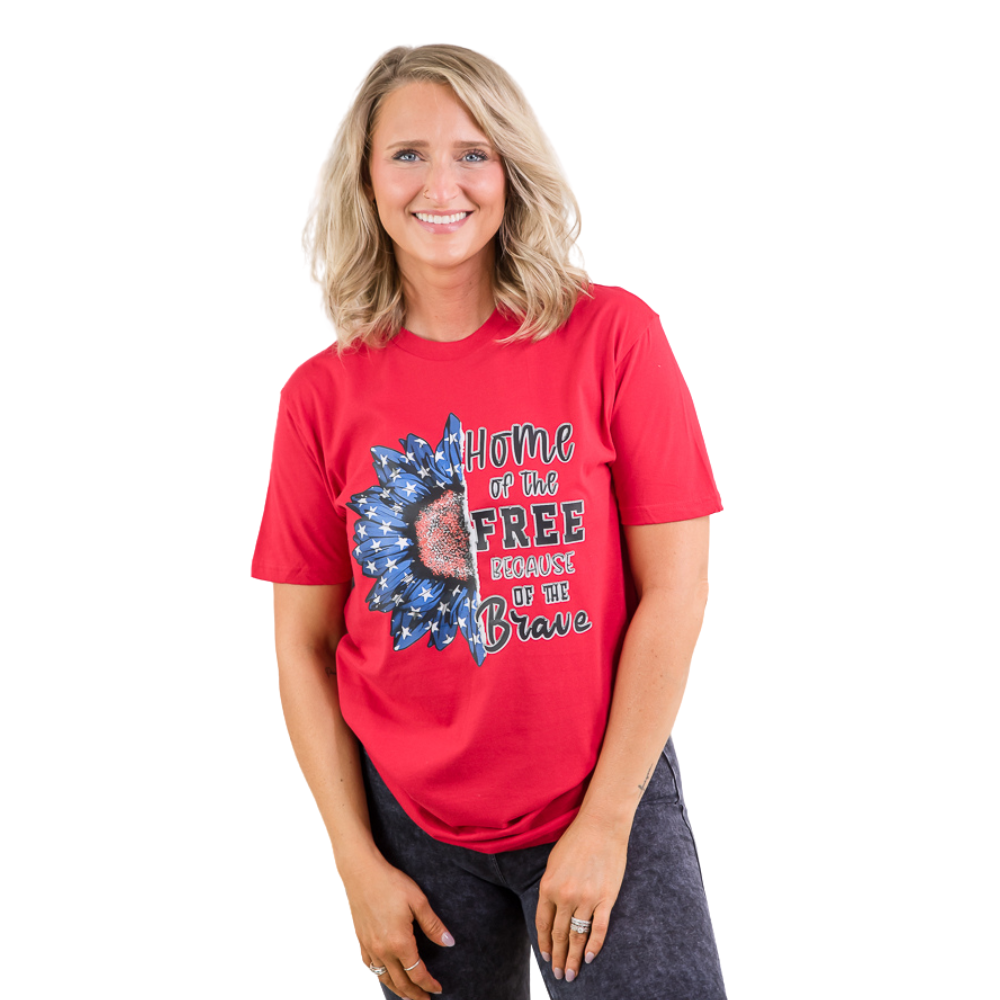 Home of the Free Tee-BT Graphic Tee-Timber Brooke Boutique, Online Women's Fashion Boutique in Amarillo, Texas