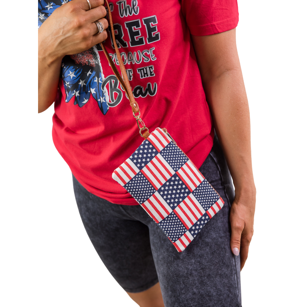 Stars & Stripes Wristlet-Urbanista-Timber Brooke Boutique, Online Women's Fashion Boutique in Amarillo, Texas