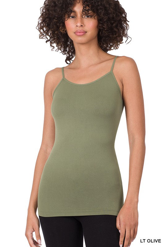 SEAMLESS ADJUSTABLE STRAP CAMI-Timber Brooke Boutique, Online Women's Fashion Boutique in Amarillo, Texas