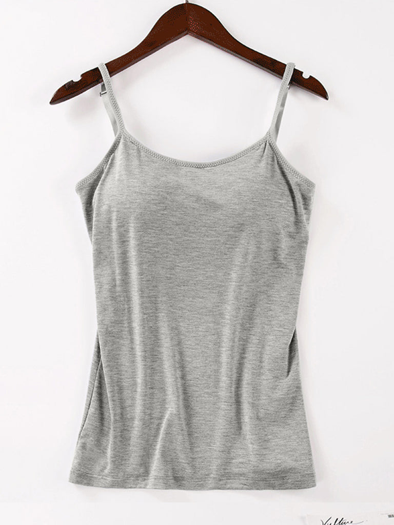 Scoop Neck Adjustable Strap Cami-Timber Brooke Boutique, Online Women's Fashion Boutique in Amarillo, Texas