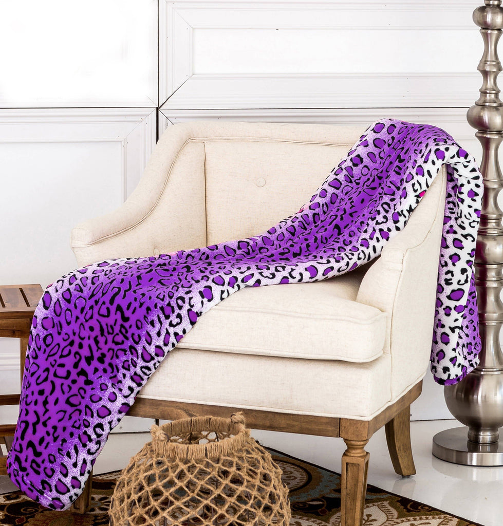 Purple Leopard Super Soft Cozy Throw Blanket-Throw Blanket-Timber Brooke Boutique, Online Women's Fashion Boutique in Amarillo, Texas