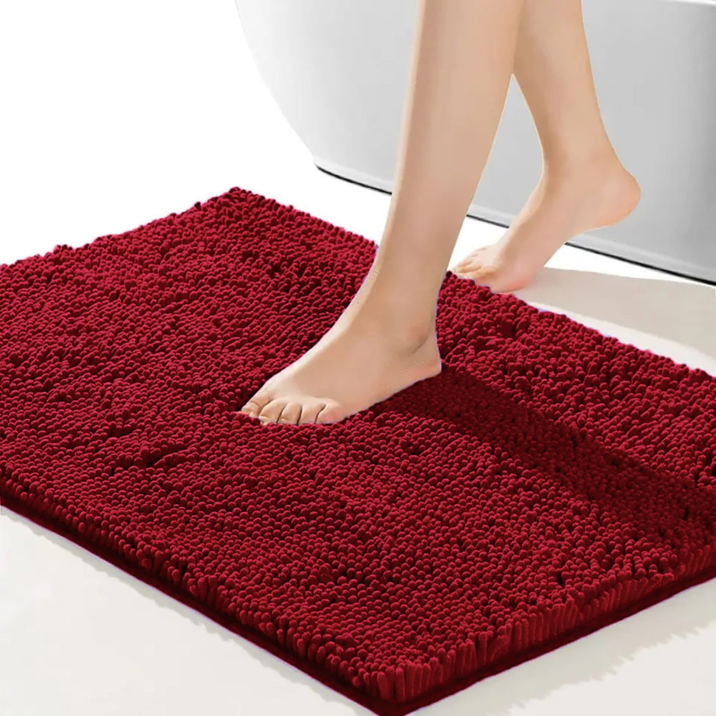 Chenille Bath Mat Soft Bathroom Rug-Rugs-Timber Brooke Boutique, Online Women's Fashion Boutique in Amarillo, Texas