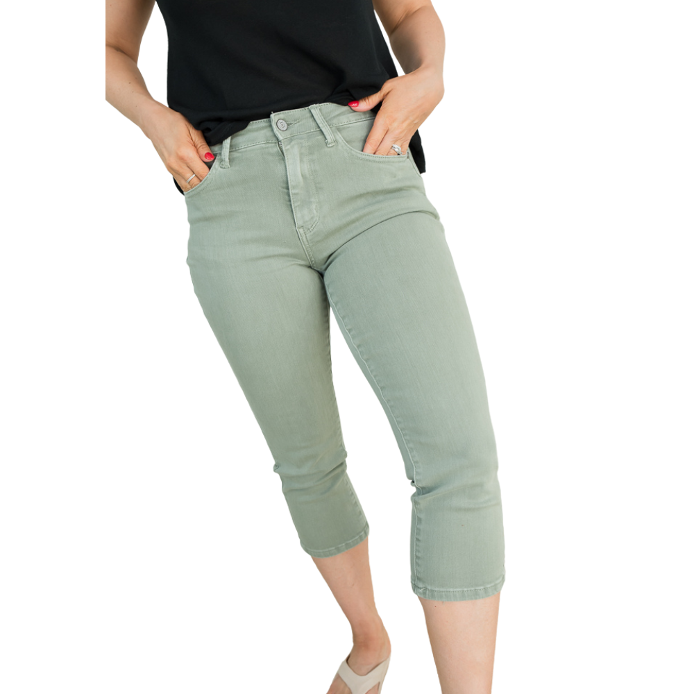 Moving Forward Sage Judy Blue Capris-judy blue-Timber Brooke Boutique, Online Women's Fashion Boutique in Amarillo, Texas