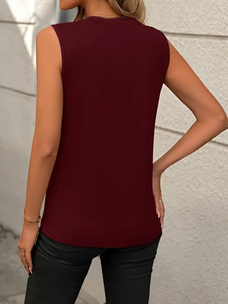 Round Neck Sleeveless Tank-Timber Brooke Boutique, Online Women's Fashion Boutique in Amarillo, Texas