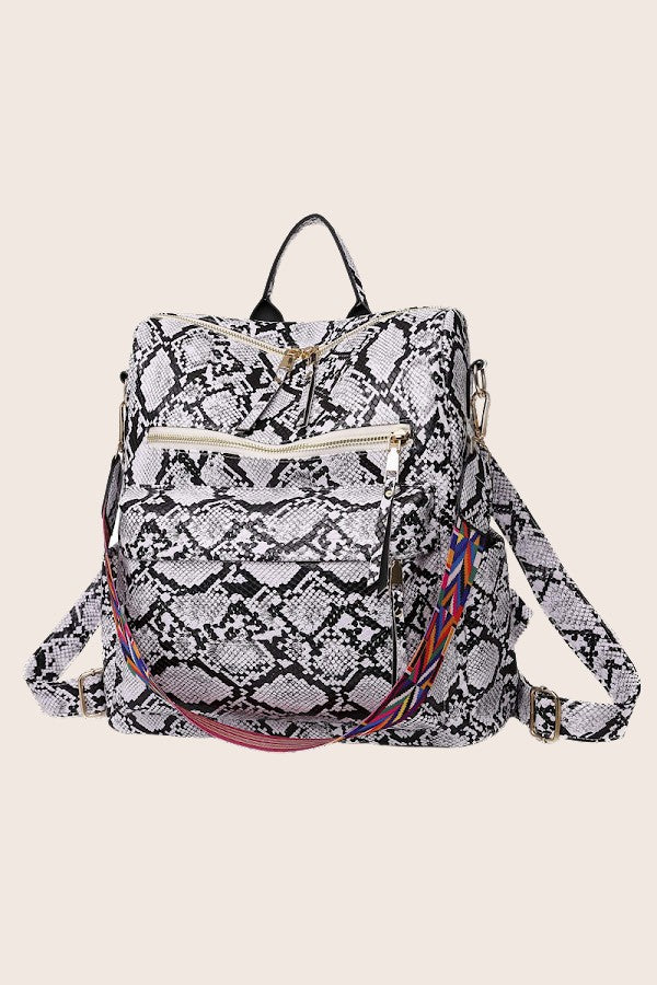 Snake Convertible Backpack-Crossbody Bags-Timber Brooke Boutique, Online Women's Fashion Boutique in Amarillo, Texas