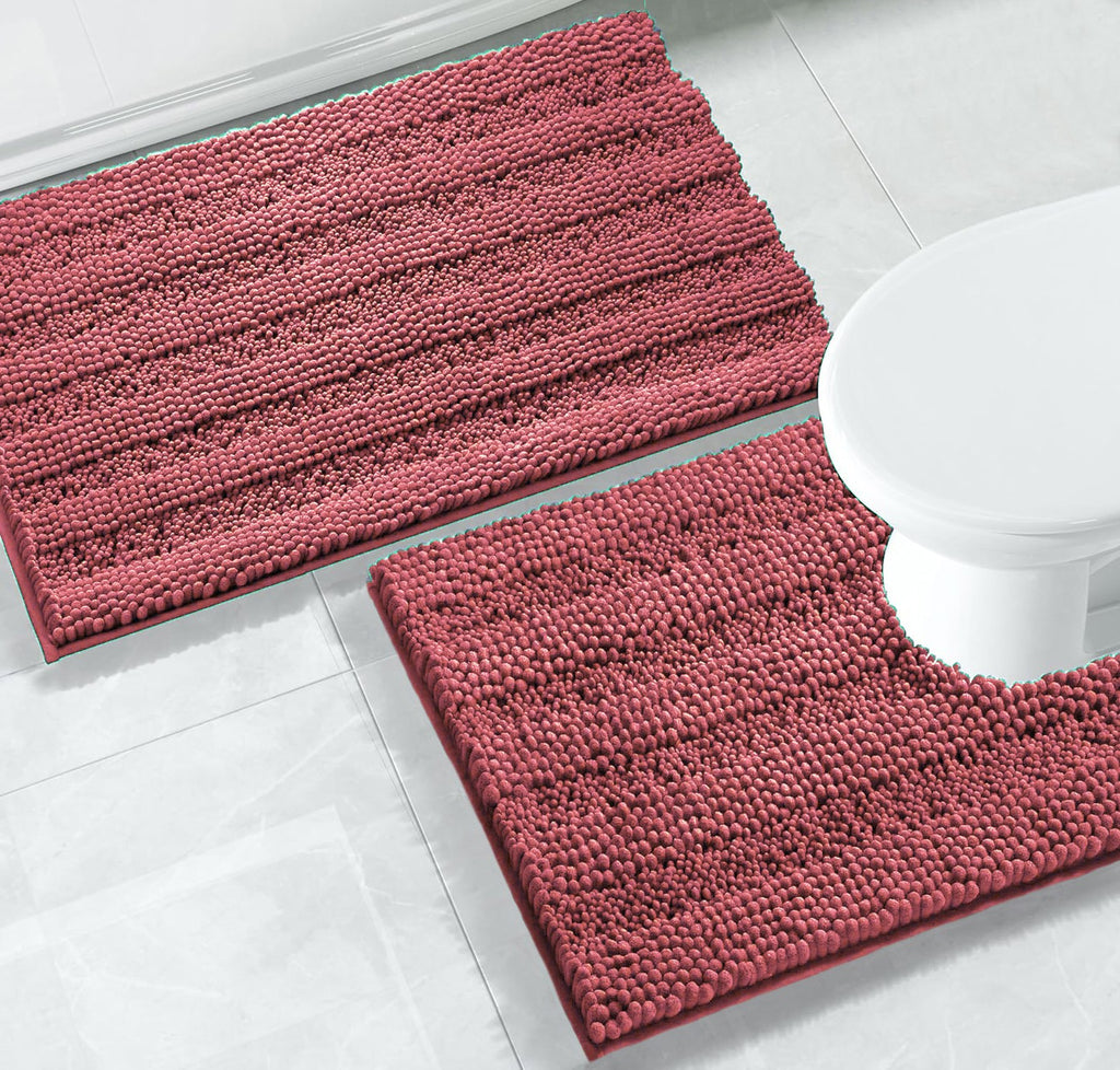 2PC Soft Cozy Plush Chenille Bath Mat Set-Pillow-Timber Brooke Boutique, Online Women's Fashion Boutique in Amarillo, Texas