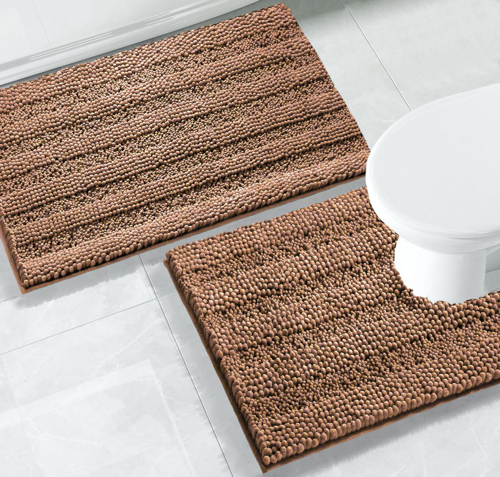 2PC Soft Cozy Plush Chenille Bath Mat Set-Pillow-Timber Brooke Boutique, Online Women's Fashion Boutique in Amarillo, Texas