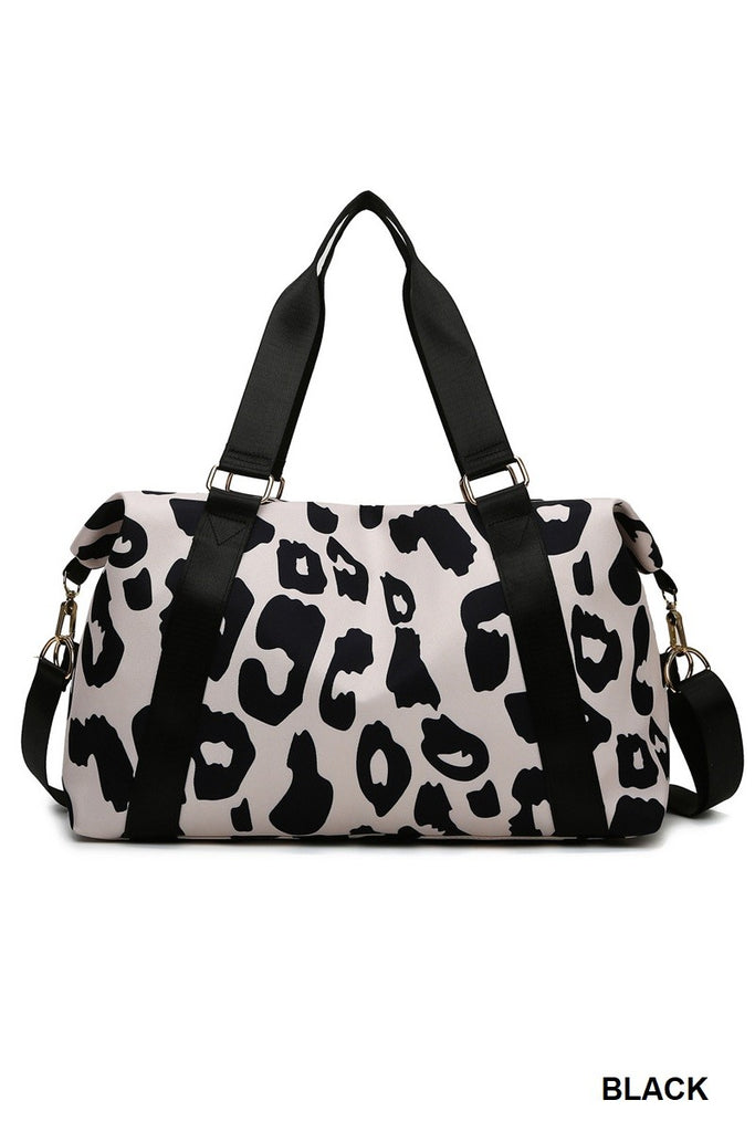 Leopard Weekender Tote Bag-Travel Bags-Timber Brooke Boutique, Online Women's Fashion Boutique in Amarillo, Texas