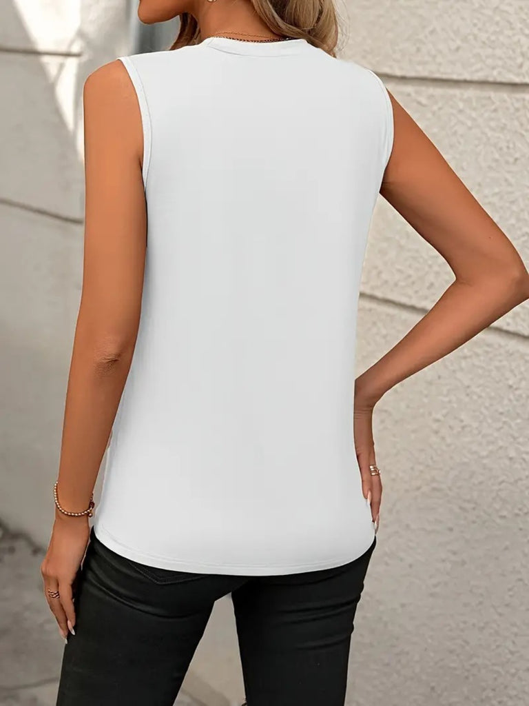 Round Neck Sleeveless Tank-Timber Brooke Boutique, Online Women's Fashion Boutique in Amarillo, Texas