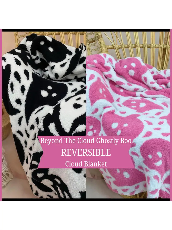 PREORDER! Reversible Ghost Blanket-Throw Blanket-Timber Brooke Boutique, Online Women's Fashion Boutique in Amarillo, Texas