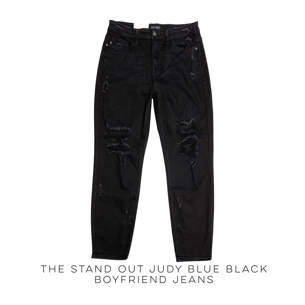 The Standout Judy Blue Black Boyfriend Jeans-judy blue-Timber Brooke Boutique, Online Women's Fashion Boutique in Amarillo, Texas