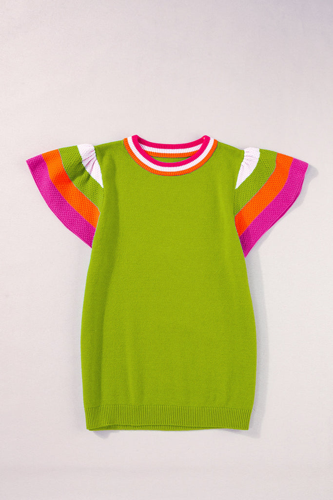 Color Block Round Neck Knit Top-Timber Brooke Boutique, Online Women's Fashion Boutique in Amarillo, Texas