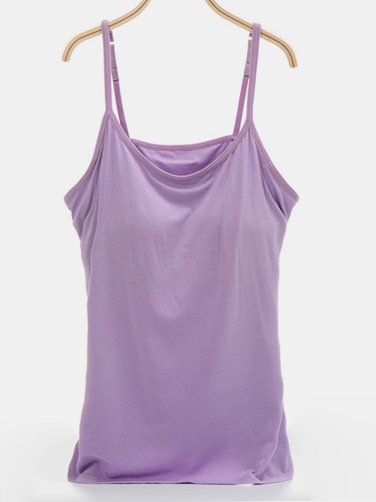 Scoop Neck Adjustable Strap Cami-Timber Brooke Boutique, Online Women's Fashion Boutique in Amarillo, Texas